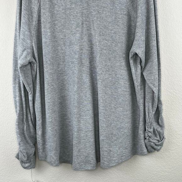 Calvin Klein Performance Ruched Sleeve Zip Up Gray Athletic Hoodie 2X NWT - Picture 9 of 12